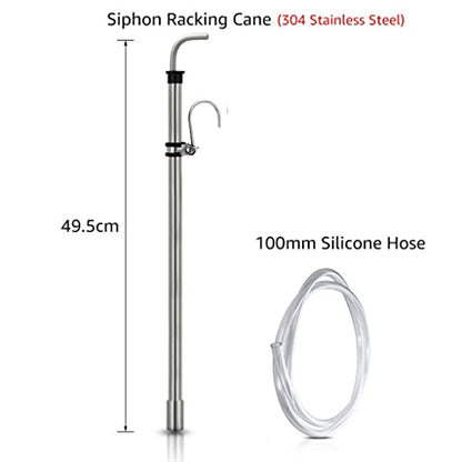 Brewing Auto Siphon, Stainless Steel Siphon Racking Cane With Carboy Clip, Homebrewer Easily Faster Transfer Wort From Container, 1pcs (Color : Auto siphon kit)