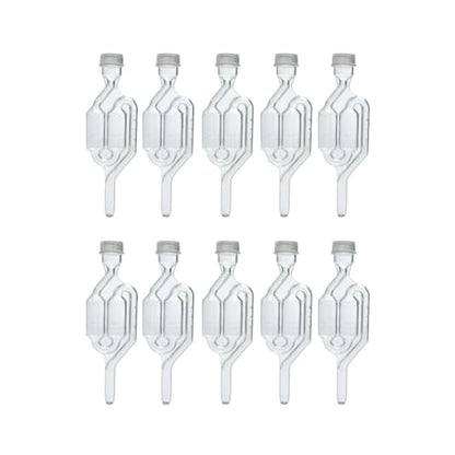 Fastrack Airlocks for Fermenting | Bubble Airlock for Wine Making and Beer Making | BPA-Free S-Shaped Airlock used for Brewing Wine, Beer, Pickles & more |Transparent Airlock Set Of 10