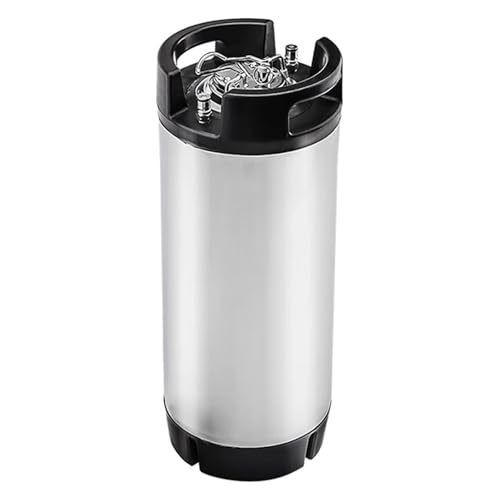 19L Cornelius HomeBrew Keg, Stainless Steel Soda and Draft Beer Keg with Standard Ball Lock Disconnect, Stackable Design, 130psi Pressure Resistance