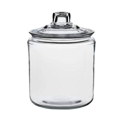 Glass Jar with Lid, 1 Gallon, for Pantry Storage and Display