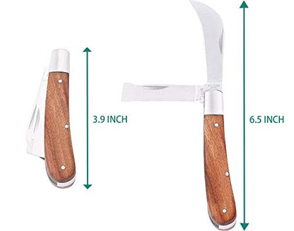 Professional Grafting Tool Kit - 3-in-1 Pruner with SK5 Blades, Grafting Knife, Tapes, Labels & Clips - Fruit Tree Grafting Supplies for Apples, Peaches, Grapes (Gardening Grafting Tools)