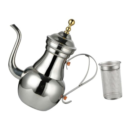 MAGICLULU Samovar Style Tea Kettle Kettle Thermometer Stainless Steel Teapot Tea Infuser Court Pot Hand Brewing Pot Design