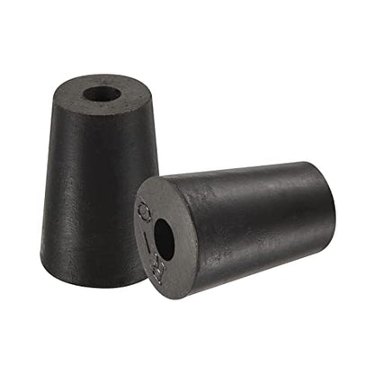 MECCANIXITY Rubber Tapered Plug 13mm to 17mm with Hole Test Tubes Bungs Stopper Black for Lab Home 5 Pieces - size: 13mm - 17mm