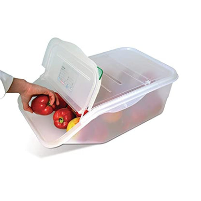 Araven Ingredient Bin, Storage Container for Large Quantity Ingredients, Use in Commercial or Home Kitchen, 6 Gallons, 1 Count, White