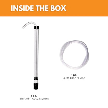 FastRack Auto Siphon 3/8" with 6.5 Ft Food Grade BPA-Free Tubing | Bottling Siphoning Kit for Homebrewing Beer, Wine Making & Carboy Transfers | Easy One-Hand Siphoning Pump | Made in USA