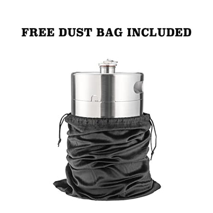 TMCRAFT 270OZ Stainless Steel Mini Keg, Portable beer growler with Exhaust Valve Designed Cap to Keep Beverage Fresh