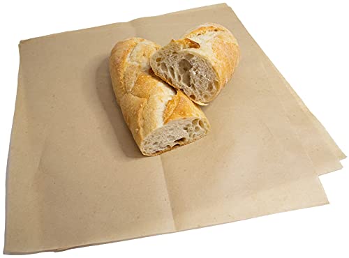 MADE IN USA 1,000 Sheets of Grease-Resistant Food Grade Waxed Kraft Deli Tissue Paper, 12" X 12" (Natural Kraft) - color: Natural Kraft