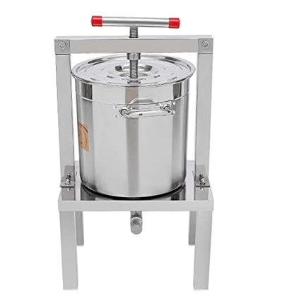 Fruit Wine Press 3.5 Gallon Manual Grape Presser for Wine Juice Making DIY Large Fruit Honey Presser Apple Cider Grape Juice Press Extractor - color: 3.5 Gallon