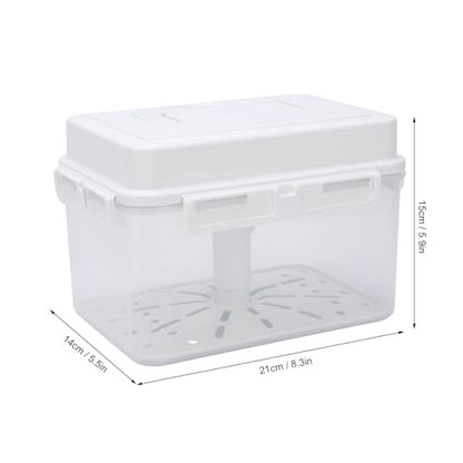 Plastic Kimchi Fermentation Container, Large Capacity Good Sealing Kimchi Jar Pickle Jar with Strainer Kimchi Storage Container Pickle Storage Box for Sauerkraut, Vegetables (4L) - size: 4L