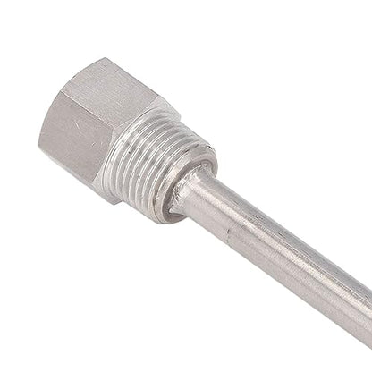 Stainless Steel Thermowell G1/2 Male Thread 6.7 Inch Thermowell Probe Thermometer Sleeve with Durable 304 Stainless Steel for Brew Kettle Temperature Sensor Protection R