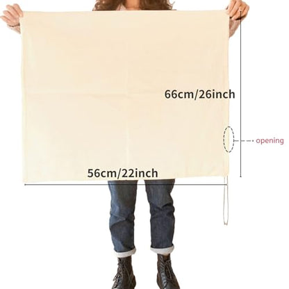 Extra Large(26"x22") Brew Bags for Home Brewing Wine, 100% Cotton Fine Mesh Cheesecloth Bags, Reusable Thickened Strainer with Draw String, Tea Juice Bag, Filter Impurities(X-Large, 2 Pack)