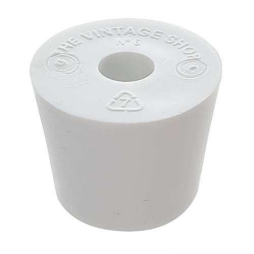 Rubber Stopper- Size 6- Drilled
