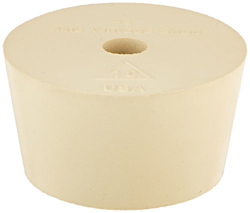 Rubber Stopper - Size 10 - Drilled
