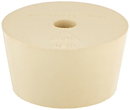 Rubber Stopper - Size 10 - Drilled