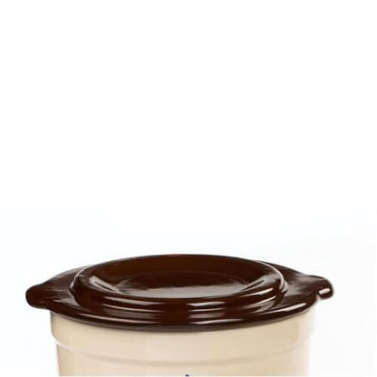 Ohio Stoneware Ceramic Lid for Food Preservation Pickling and Fermenting, 12 inch Cover Fits 2 Gallon Crock, Brown