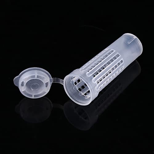 Oumefar Plastic Queen Rearing System Beekeeping Bee Grafting Kit, 110 Cell Cups 12 Cell Bar Blocks Caps 10 Hair Roller Cages 1 Box with Plastic Set for Laying Eggs
