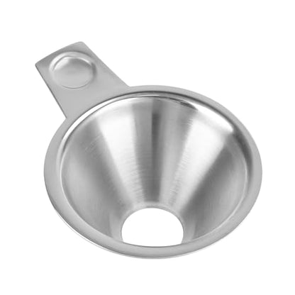 Stainless Steel Spice Funnel for Kitchen Use Filling Spice Jars, Regular Mason Jars, FIFO Squeeze Bottles, Spill-Free Metal Funnel for Salt Pepper Powder, Condiment, Sauce (0.91" Bottom)