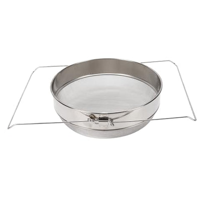 BRRNOO Honey Strainer Telescopic Honey Filter Sieve Stainless Steel Double Layer Dual Sieve Expandable Mesh Screen Heatproof Easy Cleaning for Beekeeping