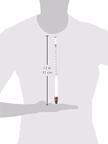 Hydrometer 0-200 Proof & Tralle Alcohol Meter Distilling Set with Case and Jar Test Liquor Moonshine Proofing Spirits Homebrew Alcohol Meter