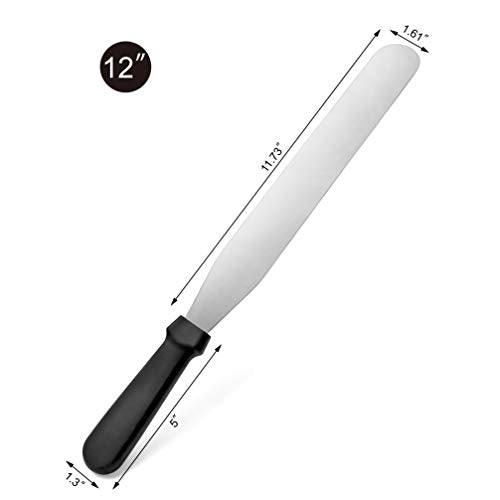 New Star Foodservice Straight Icing Spatula, 12 Inch Blade, 17 Inch Overall, Bakery-Grade Stainless Steel Cake Frosting Spatula - size: 12-Inch Straight