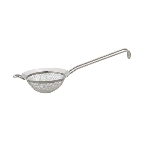HIC Kitchen Fine Double Mesh Strainer, 18/8 Stainless Steel, 4-Inch, For Sifting Baking Ingredients, Straining, And Draining Soups And Sauces - size: Double Mesh, 4-Inch
