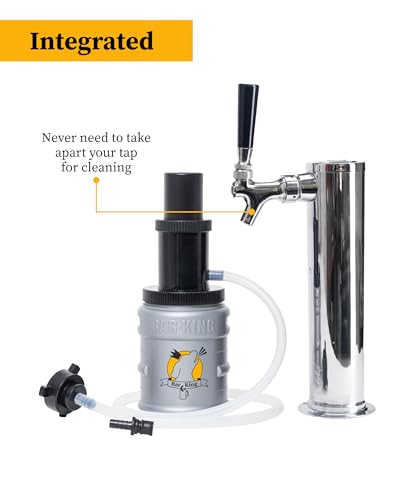 Bar-King Quick-Connect Kegerator Beer Line Cleaning kit. Now Clean Your Beer Lines as Easily as Changing a Keg. (Includes Cleaning Powder)