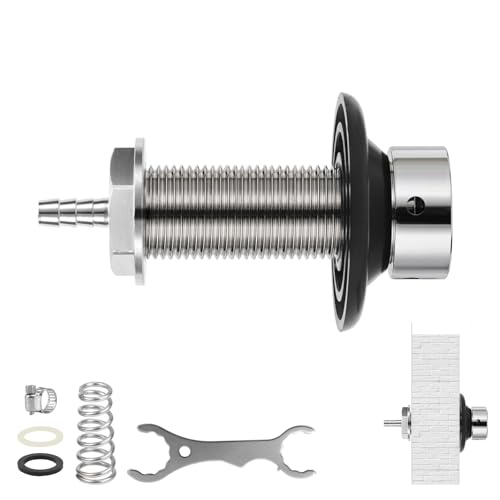 MRbrew 3" Beer Faucet Shank, Stainless Steel Beer Tap Shank with 1/4'' Barb fit Refrigerator/Freezer Walls Cabinet Surfaces Kegerator Beer Towers Jockey Box Panels Homebrew & Bar Draft Beer Dispenser - size: 3" Shank