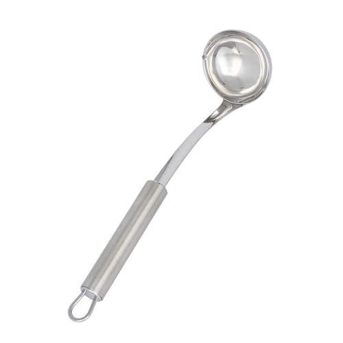 Restaurantware Stainless Steel Sauce Ladle - German Standard Gravy Ladle with Ergonomic Handle, Dishwasher Safe - Small Ladle For Serving Soups, Dressings, Sauces - style: Steel Sauce Ladle