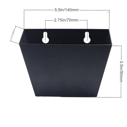 Black Stainless Steel Beer Bottle Cap Catcher Wall Mounted 5" | Powder Coated, Soda Top Bucket Collector, Mounble with Screws for Table Cooler Post - color: Black