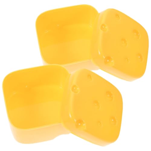 BESPORTBLE 2pcs Cheese Storage Boxes with Lid Design for Refrigerator Airtight Cheese Holder and Dairy Container Food-grade Preservation Containers for Kitchen and Restaurant Use