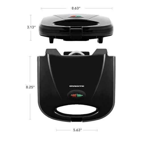 OVENTE Electric Panini Press Grill with Nonstick Plates, LED Indicator Lights, Thermostat Control, Compact Sandwich Maker Perfect for Cooking Breakfast, Steaks, Eggs Snacks & More, Copper GP0110CO - color: GP0110CO