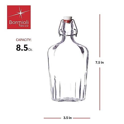 Bormioli Rocco Pocket Flask, 8.5 oz, Clear - size: 8.5 Ounces
