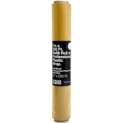 ChicWrap Professional Grade Plastic Wrap Refill Roll - 12 Inch X 250 Feet - Professional Grade Plastic Wrap - BPA Free and Kosher Certified - Reduces Waste & Saves Money