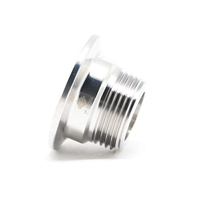 QiiMii 1Inch Stainless Steel 304 Sanitary NPT Male Thread x 1.5 Inch Tri Clamp Adapter, Stainless Steel 304 - size: TC 50.5 x 1"