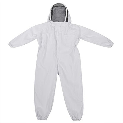 Cotton Beekeeper Protective Suit with Zipper Hat 3 Pockets, Includes Gloves for Kids and Adults Bee Keeping Safety (XL) - color: XL