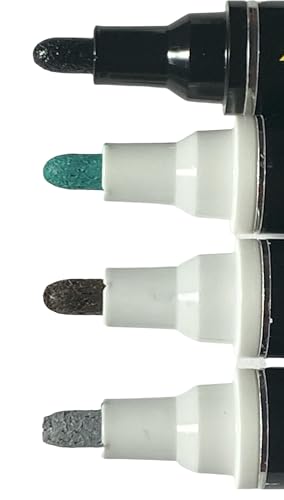 Enamel Paint Markers - MPD-15 MEDIUM - Multi-Packs - Permanent, Waterproof, Quick-drying (Midnights Tones | Matte Black, Brown, Green, Grey |) - color: Midnights Tones | Matte Black, Brown, Green, Grey