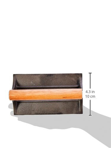 HIC Kitchen Bacon Press, Heavyweight Cast Iron, Rectangular With Wood Handle, For Stovetop Grill And Griddle (Pack of 12) - size: 6.75 x 4 x 3.25 inches (Pack of 12), style: Rectangle