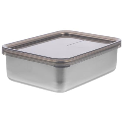 ULTECHNOVO Stainless Steel Cheese Keeper Box for Refrigerator Airtight Food Storage Container for Butter Sliced Cheese Ham and Sausage Freshness Preserving Stylish and Practical Design