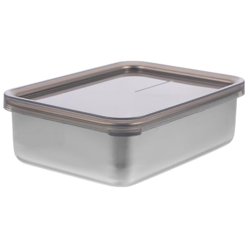 ULTECHNOVO Stainless Steel Cheese Keeper Box for Refrigerator Airtight Food Storage Container for Butter Sliced Cheese Ham and Sausage Freshness Preserving Stylish and Practical Design