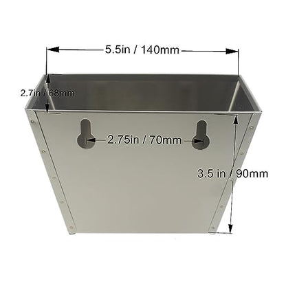 Stainless Steel Bottle Cap Catcher Wall Mounted Beer Bottle Top Bucket Silver | Rustproof, Beer Bottle Top Remover Bucket, Screw in Wall for Wooden Shelf Fence Post Table - color: Silver
