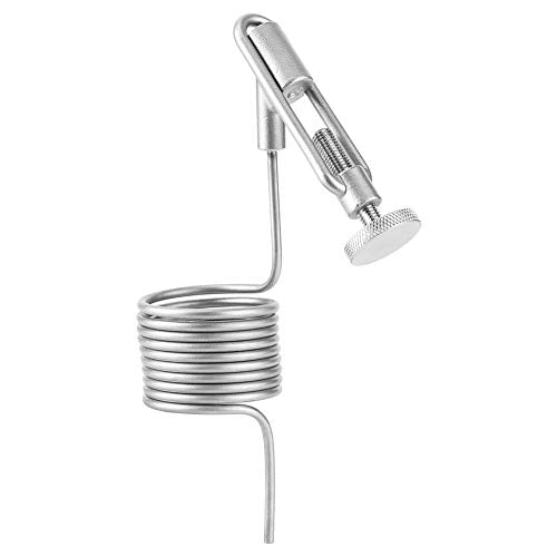 304 Stainless Steel Sampling Coil Defoamer,Beer Brewing Sampling Valve Coil Defrother Homebrew Fermenter Accessory Silver