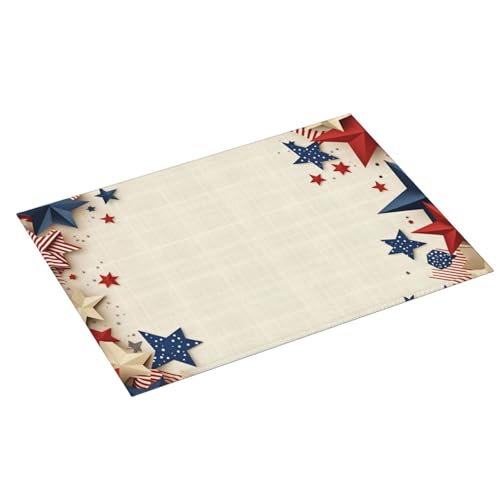 American Flag Stars Patriotic Microfiber Dish Drying Mat 18x24 Inch - Absorbent Non-Slip & Quick Dry Kitchen Counter Dish Drainer Pad, Rustic Farmhouse Style - color: American Flag Stars Patriotic