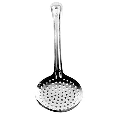 Stainless Steel Jhara/Skimmer/Strainer Steel Frying Spoon/deep Fry for poori/sabzi/Vegetables Cooking 1 pcs - size: Jhara Spoon