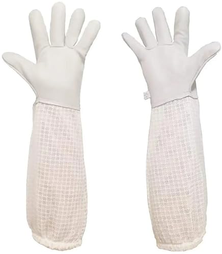 Beekeeping Gloves Beekeeping Gloves Ultra Mesh Beekeeper Gloves 3-Layer Net Protect Your Hands Ventilated Goatskin Bee Gloves Beekeeping Tools for Beekeepers Protected Supplies(3X-Large) - size: 3X-Large