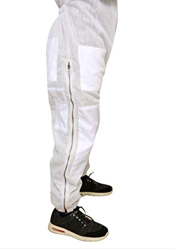3-Layer Ventilated Bee Suit, Beekeeper Suit Kit with Detachable Fencing Veil and Bee Gloves (XL) - size: XL