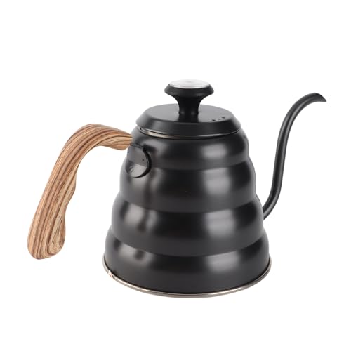 Coffee Pot, 1.2L Gooseneck Spout Pour Over Coffee Pot Water Flow Drip Tool Stainless Steel Tea Kettle with Thermometer for Home Barista Brewing