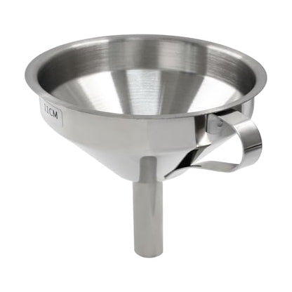 Piutouyar Stainless Steel Kitchen Funnel, 11 cm Metal Funnel with Detachable Strainer Filter, Food Grade Cooking Funnels for Transmission Liquid, Oil, Dry Ingredients