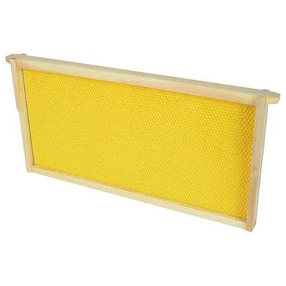 Deep Brood Beehive Frames with Wax Foundation 10pack Beehive Frames Beeswax Dipped Plastic Foundations for Beekeeping 9-1/8-Inch - size: 10 Pack Deep Brood Beehive Frames