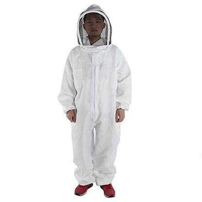 ZJchao Beekeeping Protective Full Body Suit with Veil Hood for Men and Women (L)