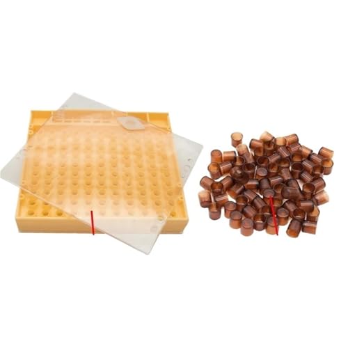 Bee Rearing Kit 1Set Apiculture Kit Queen Bee Rearing Plastic Graft Larva Pen Hair Roller Cage Cell Protection Beekeeping Tool Supplies for Beginners and Bee Keeper(Kit 1) - color: Kit 1